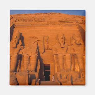 AF, Egypt, Abu Simbel. Facade at sunset, Great Magnet
