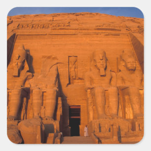 AF, Egypt, Abu Simbel. Facade at sunset, Great Square Sticker