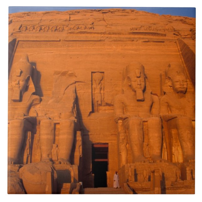 AF, Egypt, Abu Simbel. Facade at sunset, Great Tile (Front)