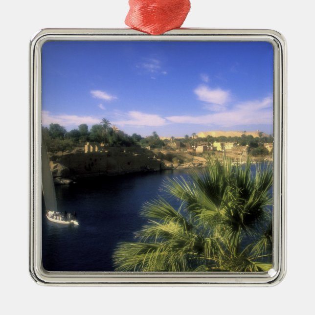 AF, Egypt, Upper Egypt, Aswan. River Nile, Metal Tree Decoration (Front)
