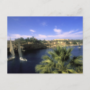 AF, Egypt, Upper Egypt, Aswan. River Nile, Postcard
