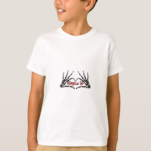 Af Skeleton Hands Heart Classic T-Shirt (Front)