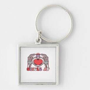 Af Skeleton Hands Valentines Day Classic Look Key Ring
