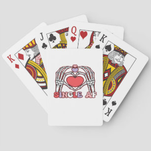Af Skeleton Hands Valentines Day Classic Look Playing Cards