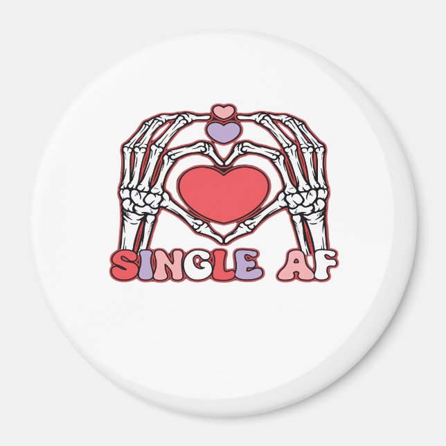 Af Skeleton Hands Valentines Day Classic Magnet (Front)