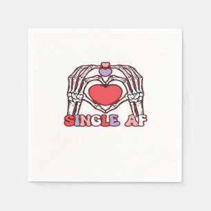 Af Skeleton Hands Valentines Day Classic Napkin
