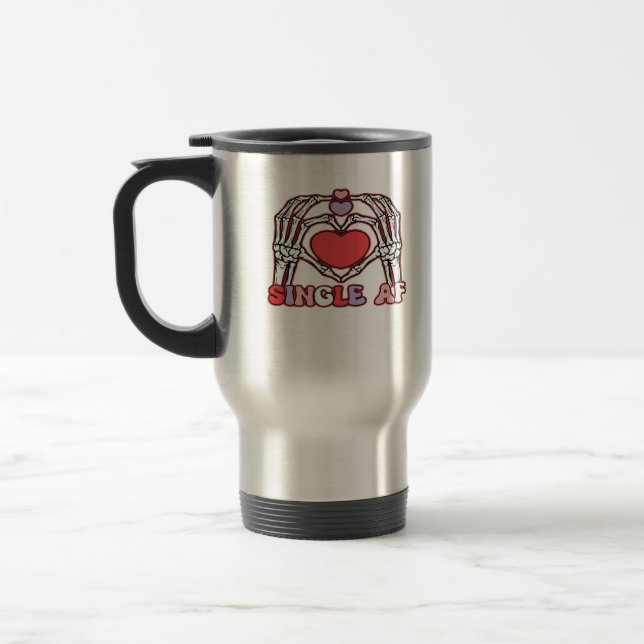 Af Skeleton Hands Valentines Day Classic Travel Mug (Left)