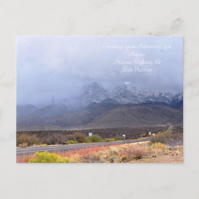 AFA Danger Ahead, Arizona Route 89 Postcard (Front)