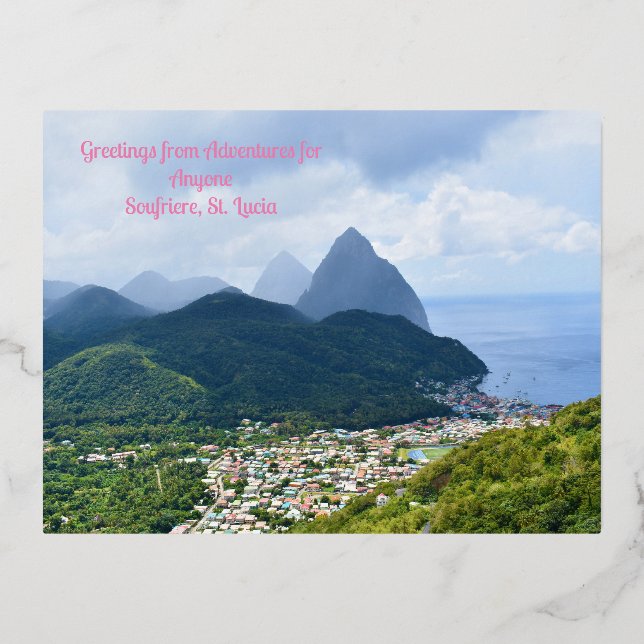 AFA postcard Soufriere, St. Lucia (Front)