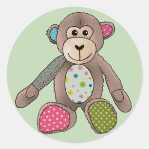Äffchen classic round sticker