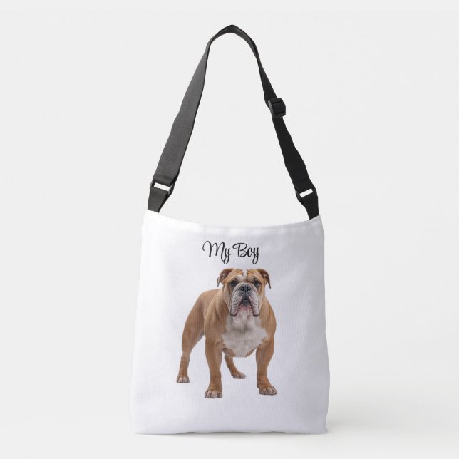 Affectionate Bulldog Personalised Tote Bag (Front)