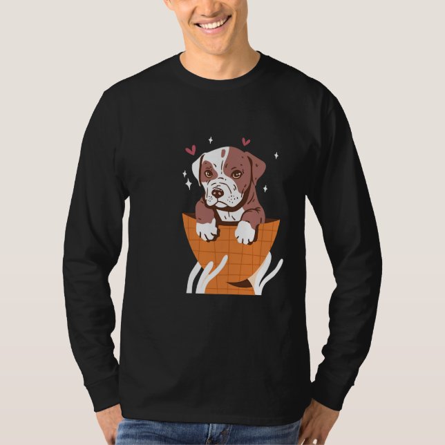 Affectionate Pit Bull Puppy T-Shirt (Front)
