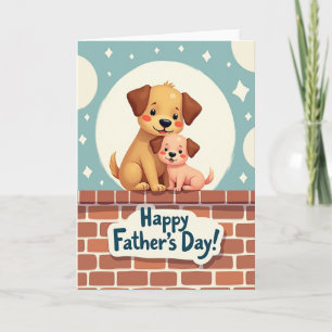 Affectionate Pups Fathers Day Card