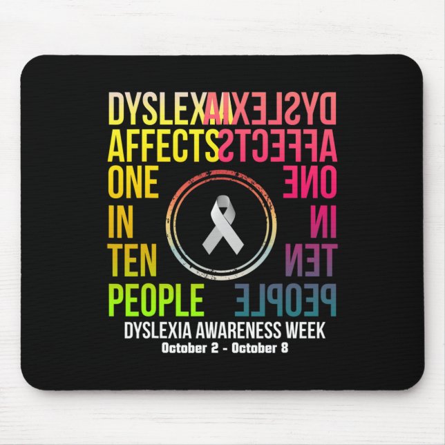 Affects One In Ten People - Dyslexia Awareness Wee Mouse Pad (Front)