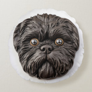 Affenpinscher 3D Inspired Round Cushion