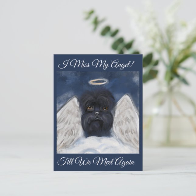 Affenpinscher Angel   Postcard (Standing Front)