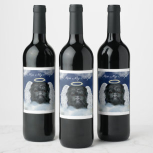 Affenpinscher Angel Wine Label