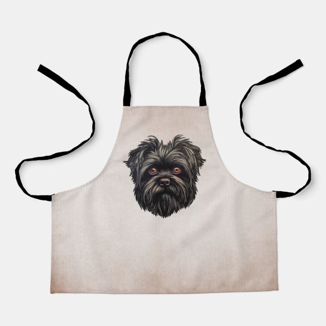 Affenpinscher Black Dog Apron (Front)