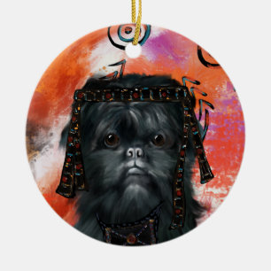Affenpinscher ceramic tree decoration