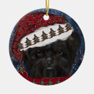 Affenpinscher ceramic tree decoration