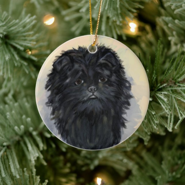 Affenpinscher Ceramic Tree Decoration (Tree)