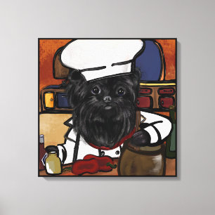 Affenpinscher Chef  Canvas Print