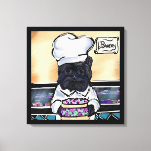 Affenpinscher Chef Canvas Print