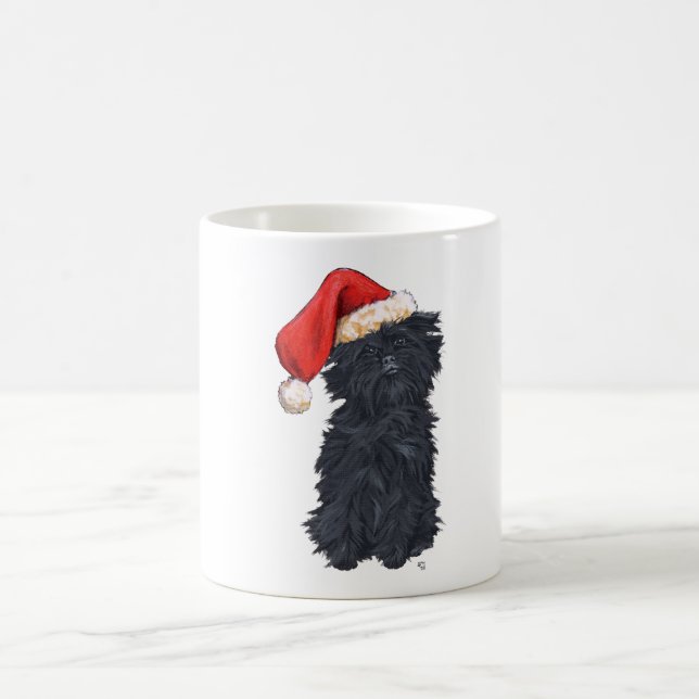Affenpinscher Christmas Coffee Mug (Center)