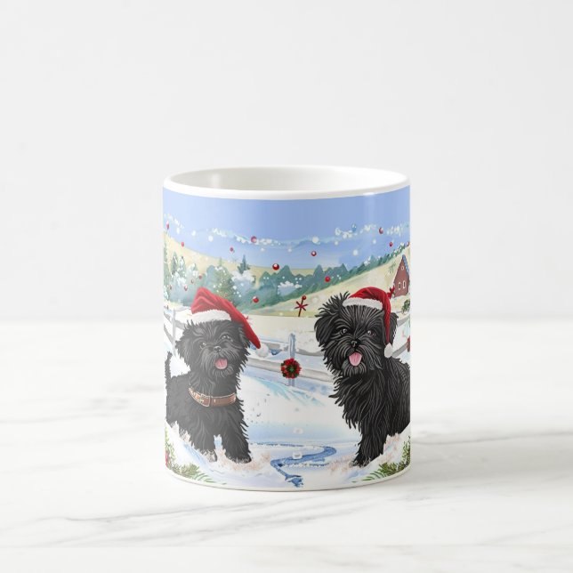 Affenpinscher Christmas Coffee Mug (Center)