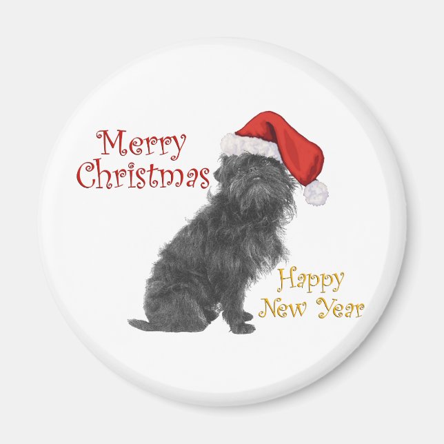 Affenpinscher Christmas Magnet (Front)