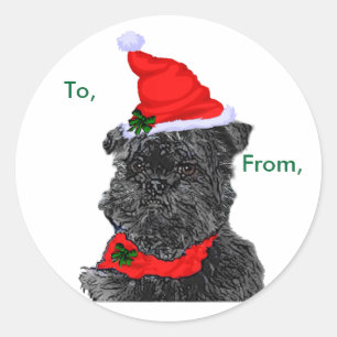 Affenpinscher Christmas Package Stickers