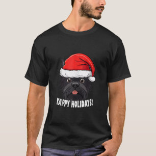 Affenpinscher Christmas Yappy Holidays Funny Dog S T-Shirt