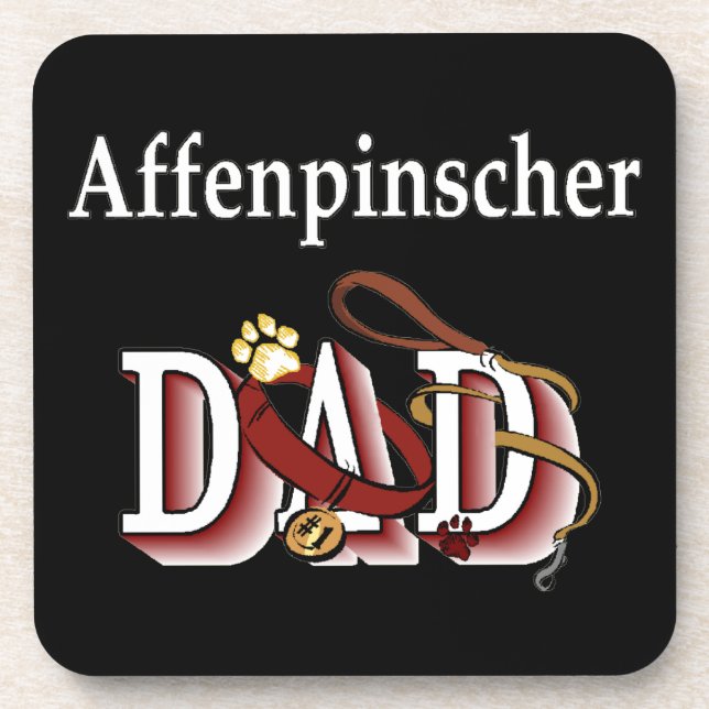 Affenpinscher Dad Coaster (Front)