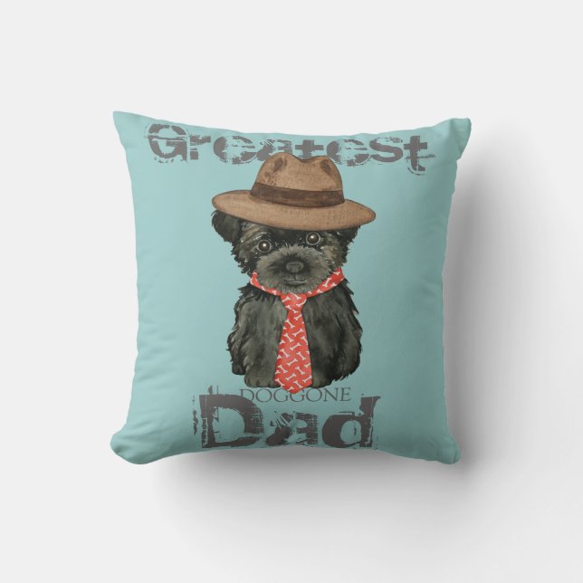 Affenpinscher Dad Cushion (Front)