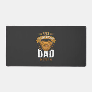Affenpinscher Dad Ever Dog Face Paw Prints Desk Mat
