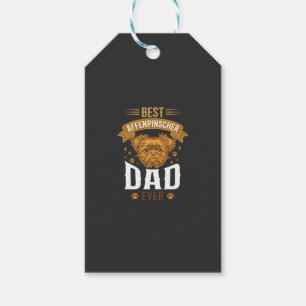 Affenpinscher Dad Ever Dog Face Paw Prints Gift Tags