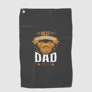 Affenpinscher Dad Ever Dog Face Paw Prints Golf Towel