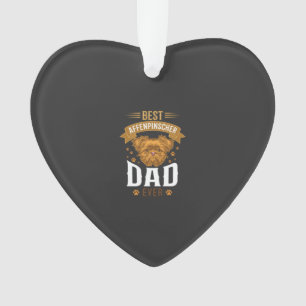 Affenpinscher Dad Ever Dog Face Paw Prints Ornament