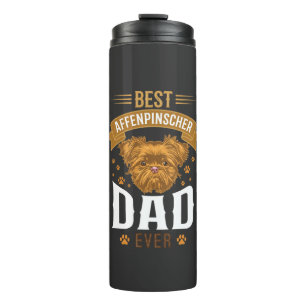 Affenpinscher Dad Ever Dog Face Paw Prints Thermal Tumbler