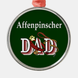 Affenpinscher Dad Metal Tree Decoration