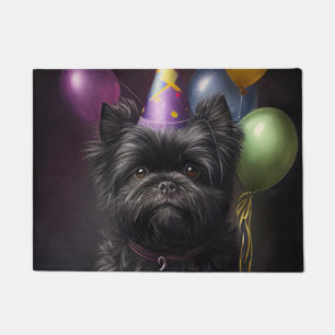 Affenpinscher Dog Birthday Balloons Doormat