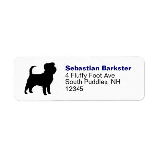 Affenpinscher Dog Breed Silhouette Return Address