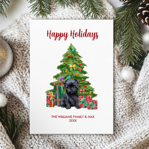  Affenpinscher Dog Family Christmas Holiday Card