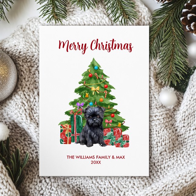  Affenpinscher Dog Family Christmas Holiday Card (Creator Uploaded)