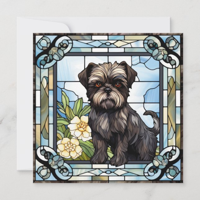 Affenpinscher Dog Greeting Card (Front)