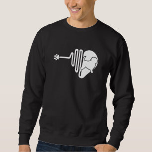 Affenpinscher Dog Paw Heartbeat Pet Owner Veterina Sweatshirt