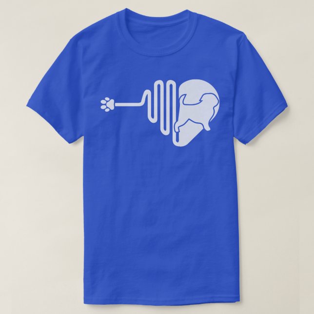 Affenpinscher Dog Paw Heartbeat Pet Owner Veterina T-Shirt (Design Front)