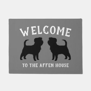 Affenpinscher Dog Silhouettes Custom Welcome Mat