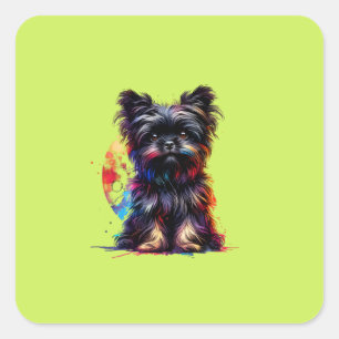 Affenpinscher Dog Square Sticker