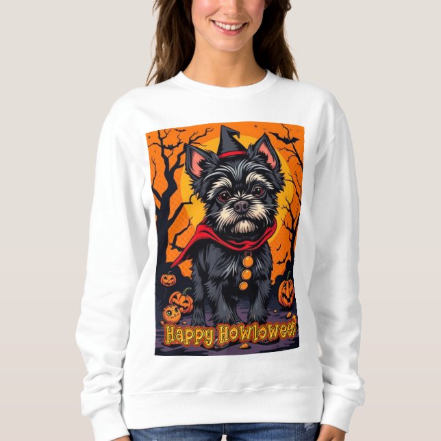 Affenpinscher Happy Howloween Sweatshirt (Front)